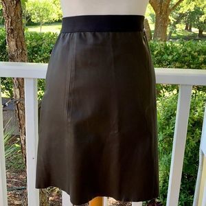 Fogal | Italian Leather | Brown Skirt